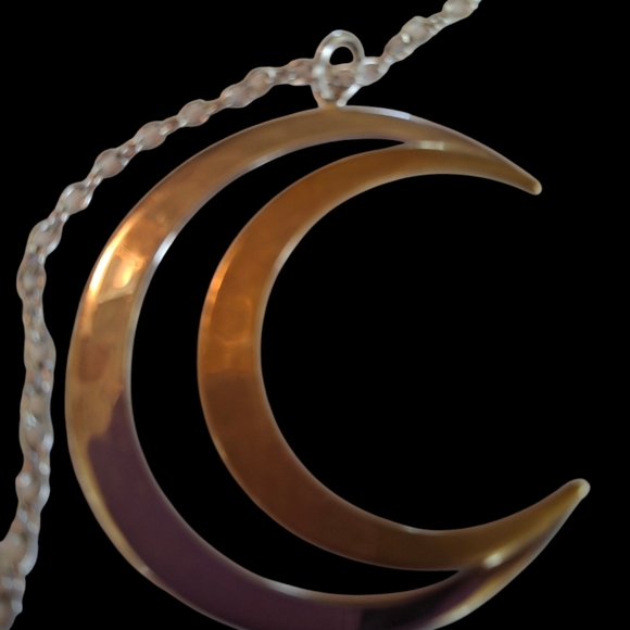 RLM Studio Robert Lee Morris sterling silver and brass open crescent moon pendan - Picture 4 of 12